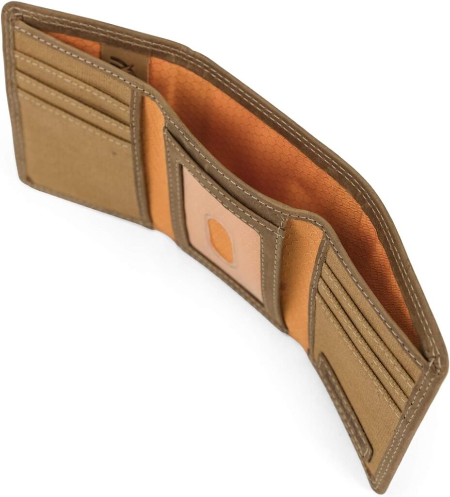 Timberland PRO Mens Leather RFID Trifold Wallet with Id Window