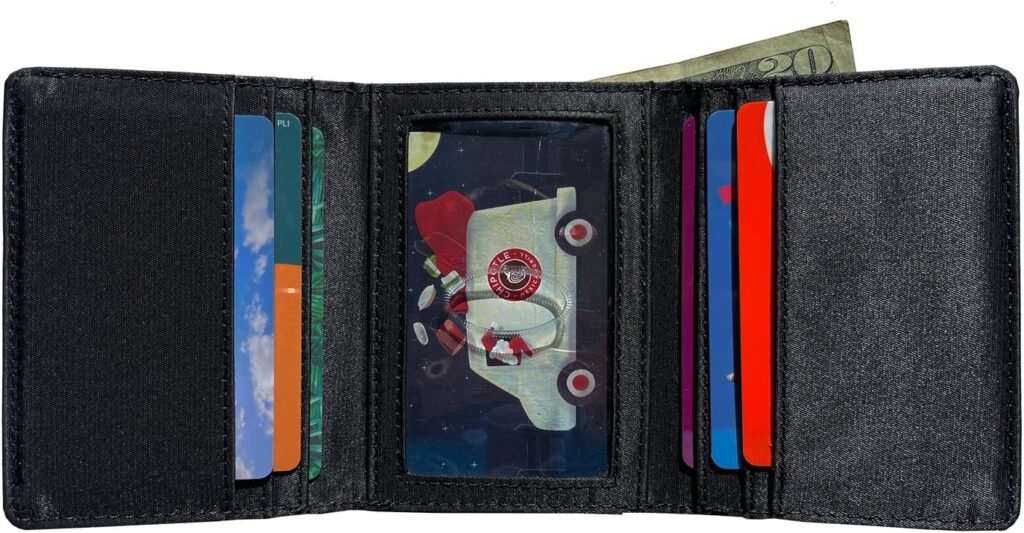 Big Skinny Mens Tri-Fold Slim Wallet, Holds Up to 25 Cards